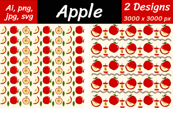 Apple Seamless Patterns: High-Quality, Ready-to-Use Design Resources for Creative Professionals