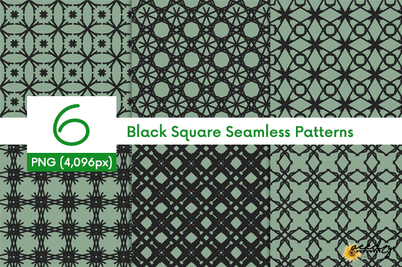 Black Square Seamless Patterns Set: Your Versatile Design Resource for Any Creative Project