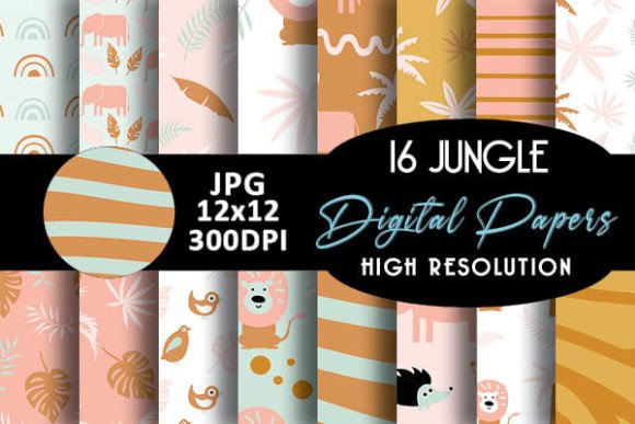 Boho Safari Digital Papers Patterns