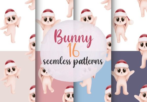 Bunny Digital Paper Seamless Patterns