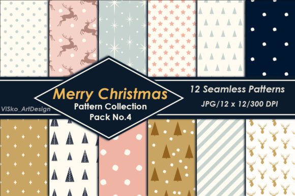 Christmas Seamless Patterns Set Pack 4: Elevating Seasonal Design with Precision, Versatility, and Digital-First Craftsmanship
