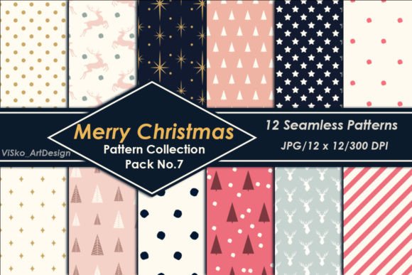 Christmas Seamless Patterns Set Pack 7
