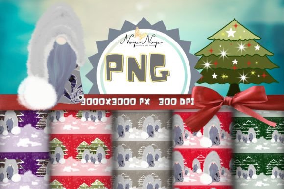 Gnome Christmas Patterns Vol.5: A Practical Resource for Festive Design Projects