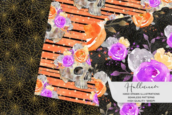 Halloween Seamless Patterns, Spiderweb: Elevating Seasonal Design with Scalable, Hand-Painted Digital Craftsmanship