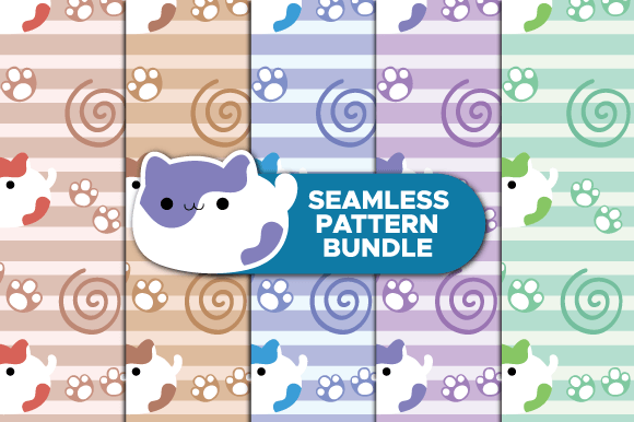 Innocent Cat Seamless Patterns Bundle: A Creative Designer’s Essential Resource