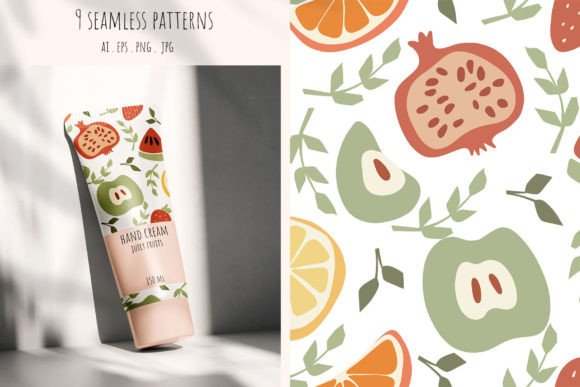 Juicy Fruits Seamless Patterns