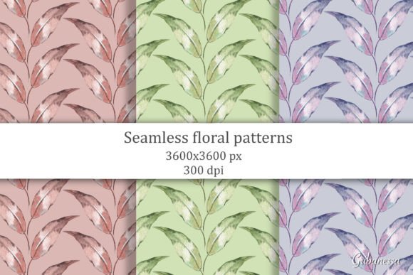 Leaves Watercolor Patterns