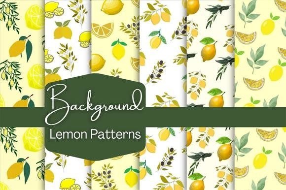 Lemon Patterns Digital Papers