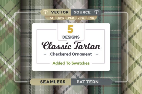 Set 5 Tartan Seamless Patterns