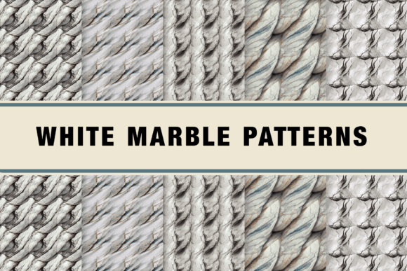 White Marble Seamless Patterns